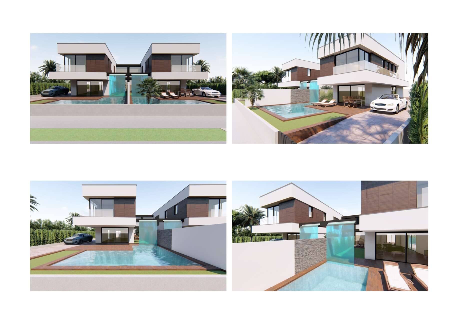 Casa de estilo moderno en construcción con piscina Empuriabrava,venta ( B )