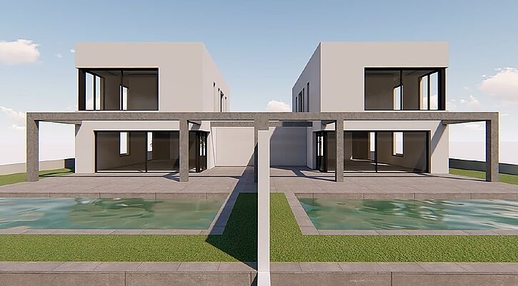 Casa en construcci&oacute; d&acute;estil modern al canal a la vente a Empuriabrava. ( A )