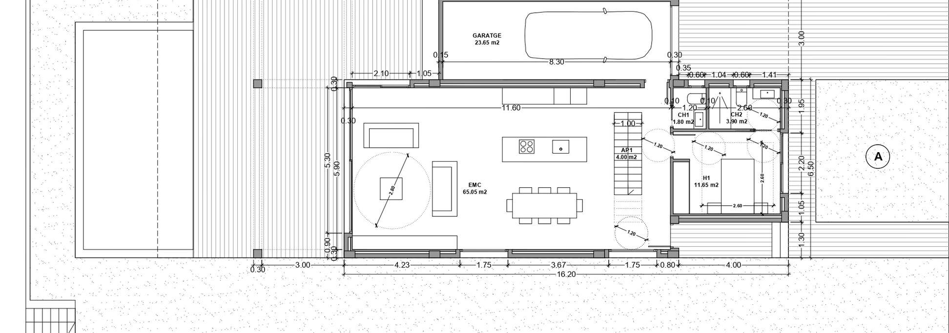 Maison en construction de style moderne au canal à vendre à Empuriabrava (A)