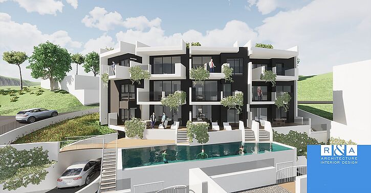 New ground floor flat with sea views for sale, Roses P-1