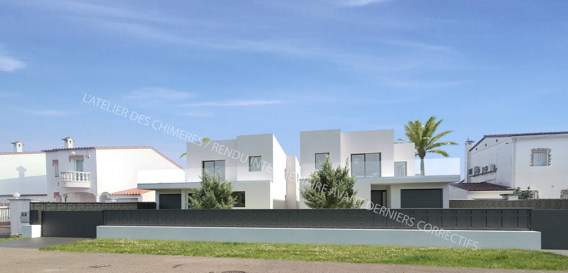 New development of 2 modern style houses for sale Empuriabrava ( A )