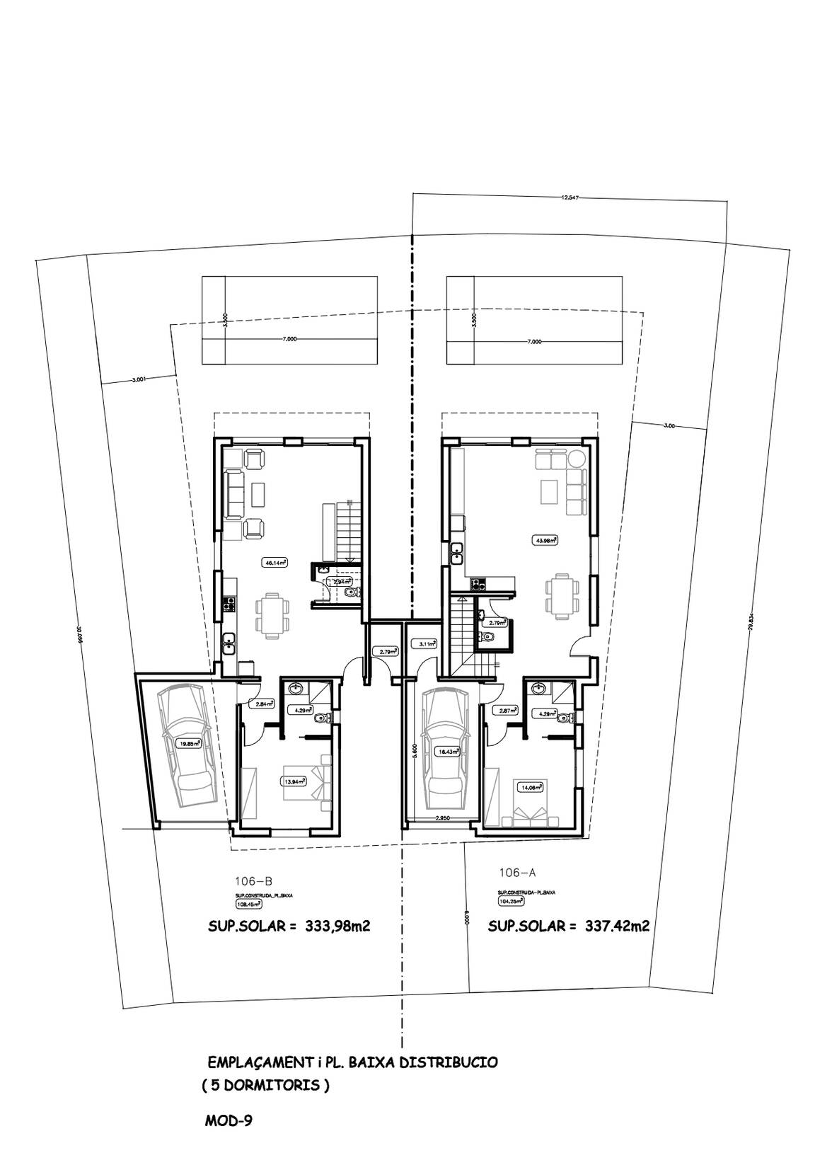 Nouveau développement de 2 maisons de style moderne à vendre Empuriabrava ( A )