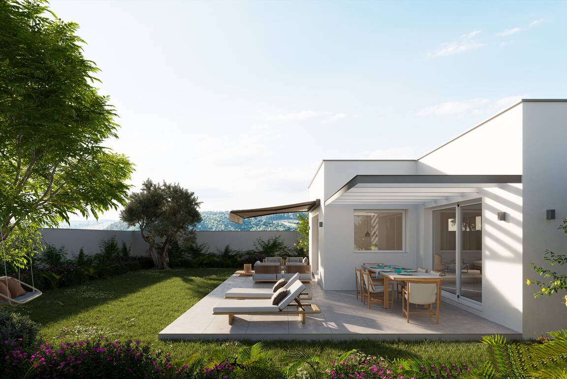 Promoció de cases amb jardí i garatge a la venda a Vilamacolum