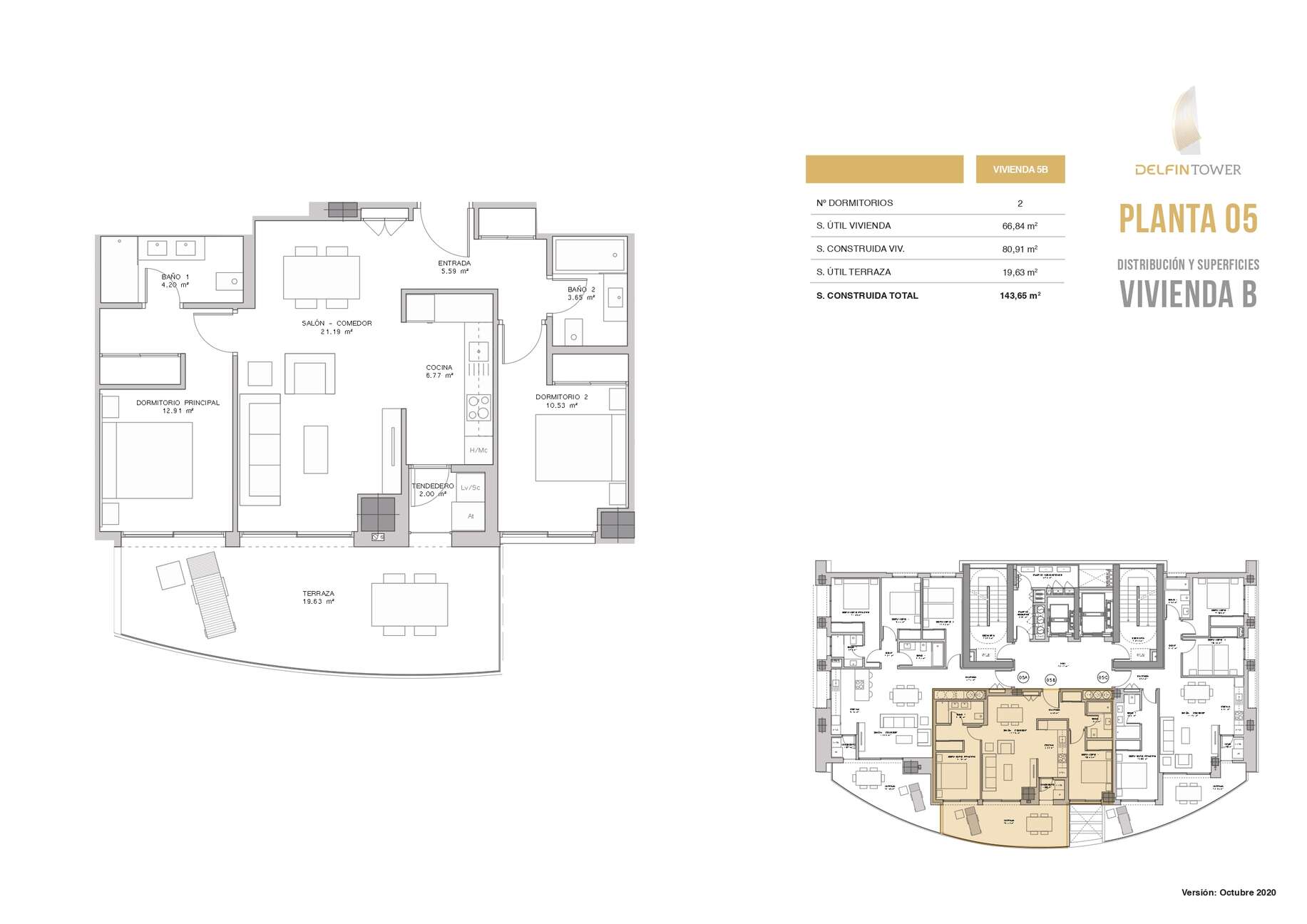 Schöne Wohnung 1. Meereslinie, 5. Etage B zum Verkauf in Benidorm